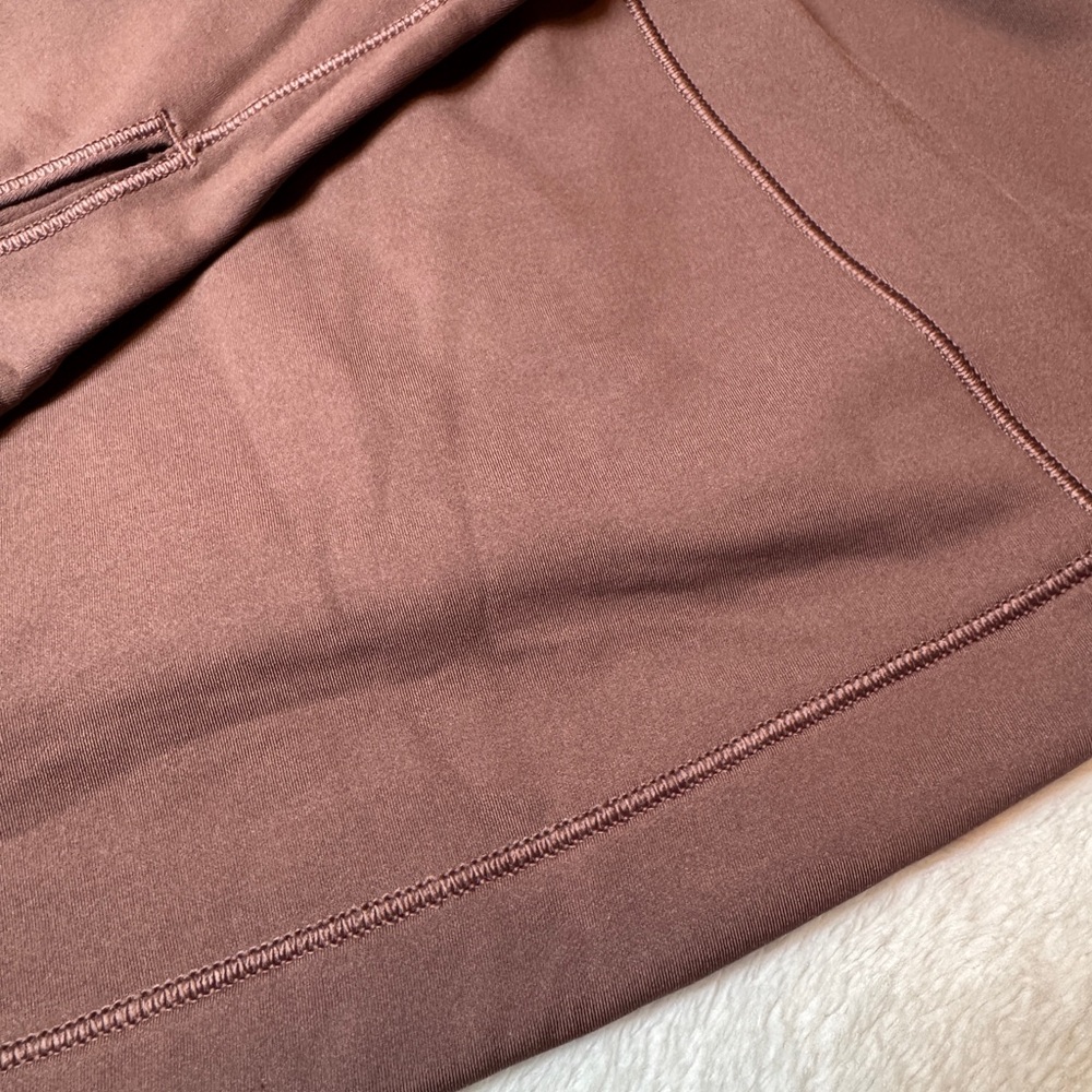 Like new Lululemon Tech Fleece Hiking Zip Pullover - Dark Oxide and Pink Size 8 - Picture 10 of 12
